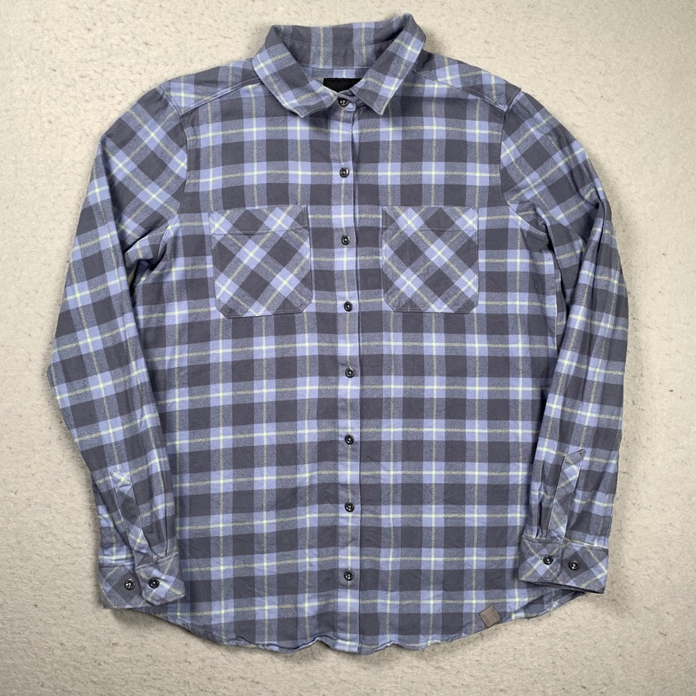 5.11 Tactical Flannel Shirt Womens Medium Blue Plaid Long Sleeve Button Up